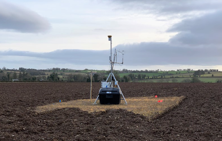 Eddy covariance tower deployed on a Tillage site in the Castledockrell catchment, Co. Wexford Source: Teagasc