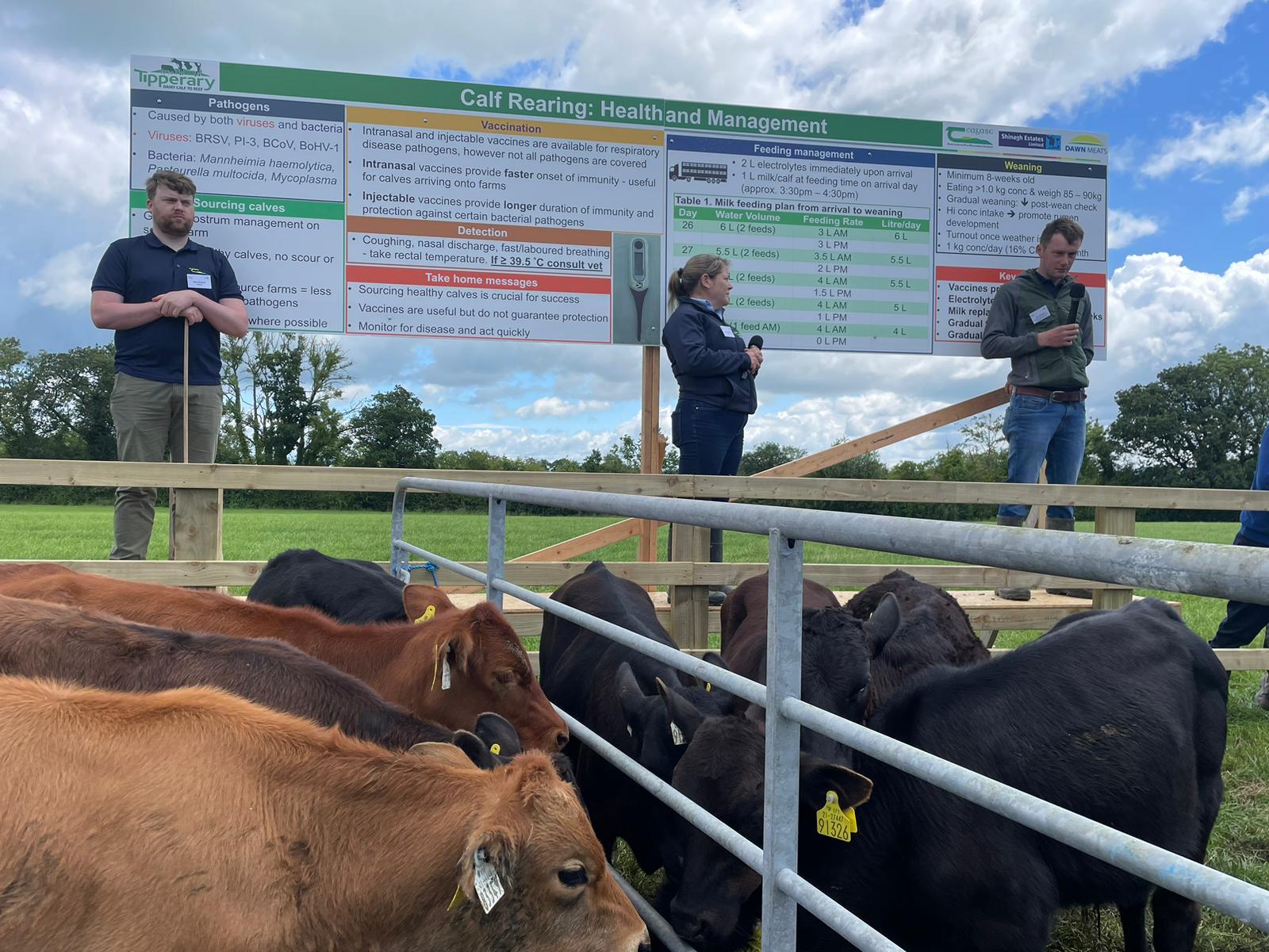 Farm manager Jack Spillane (right) speaking at the open day
