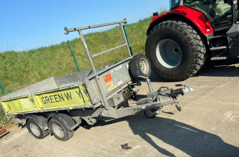 The trailer which was stolen from Oranmore, Co. Galway