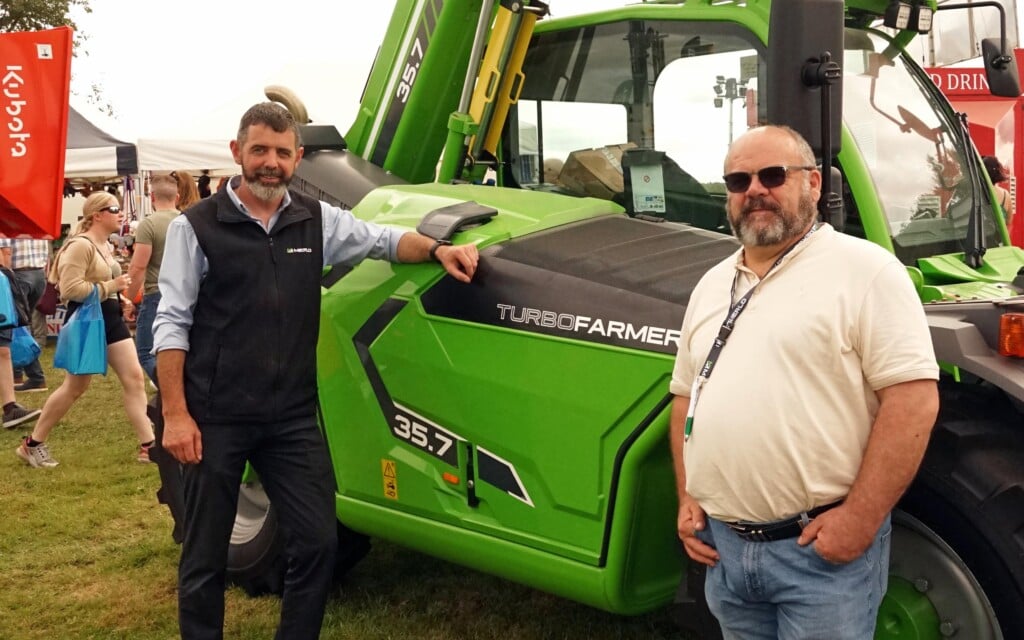 Fran Cullen (left), product support manager and Kevin Maher, technical support specialist with Merlo telehandler