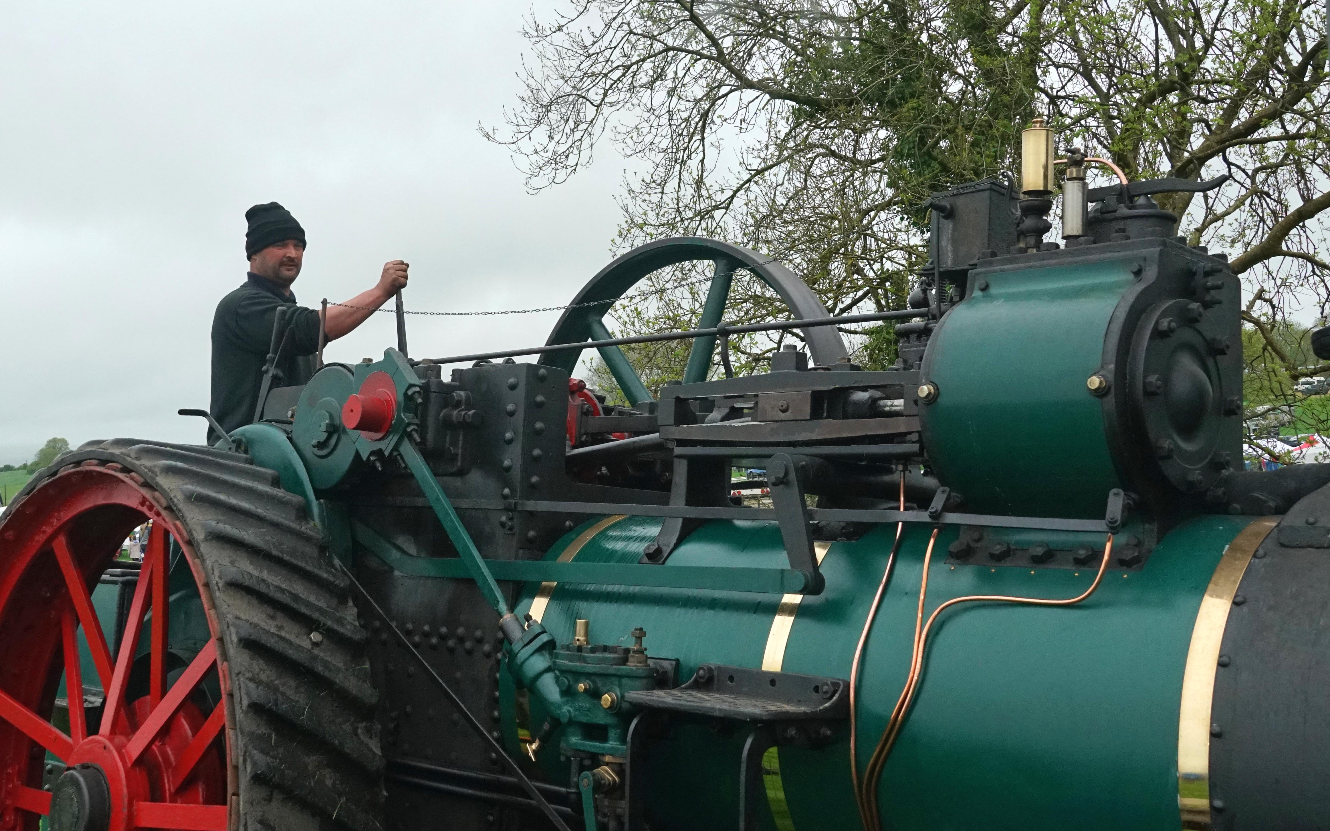 Nothing new under the sun. Cylinder, piston, flywheel and even injection pump can be seen on this Ransomes, Sims and Jefferies engine from Ipswich in Suffolk