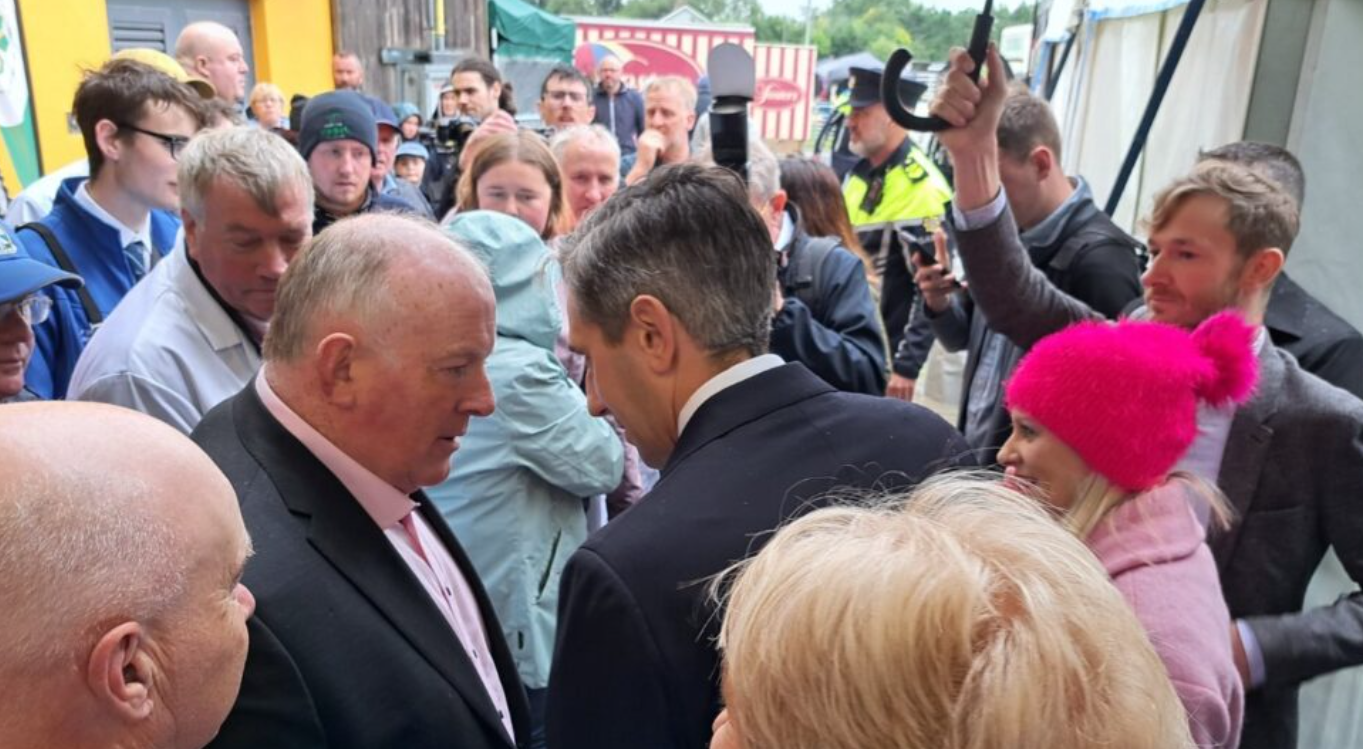 IFA President Francie Gorman and Taoiseach Simon Harris at Virginia Show. Source: IFA