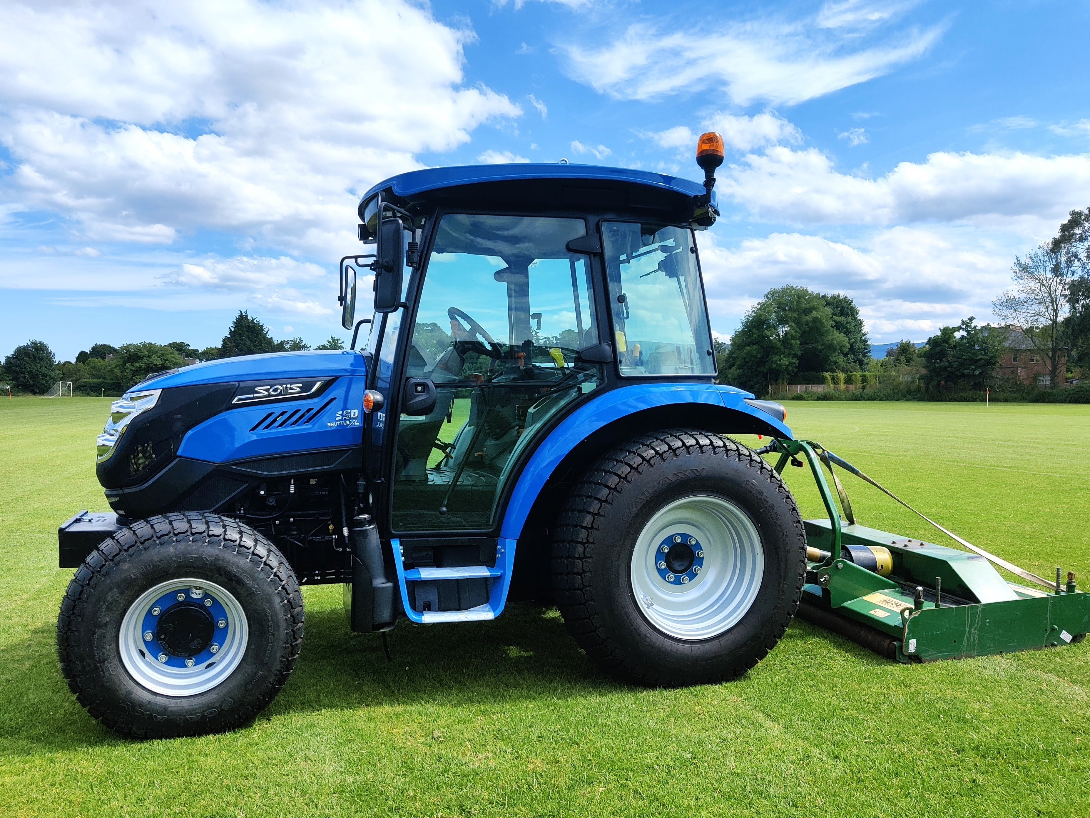 &nbsp;Solis 50 Shuttle XL with major mower maintaining football pitches in Cork