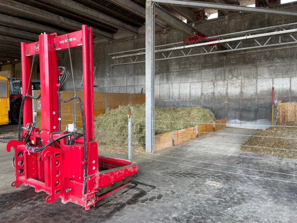 The grab used for taking silage from the pit to the kitchen