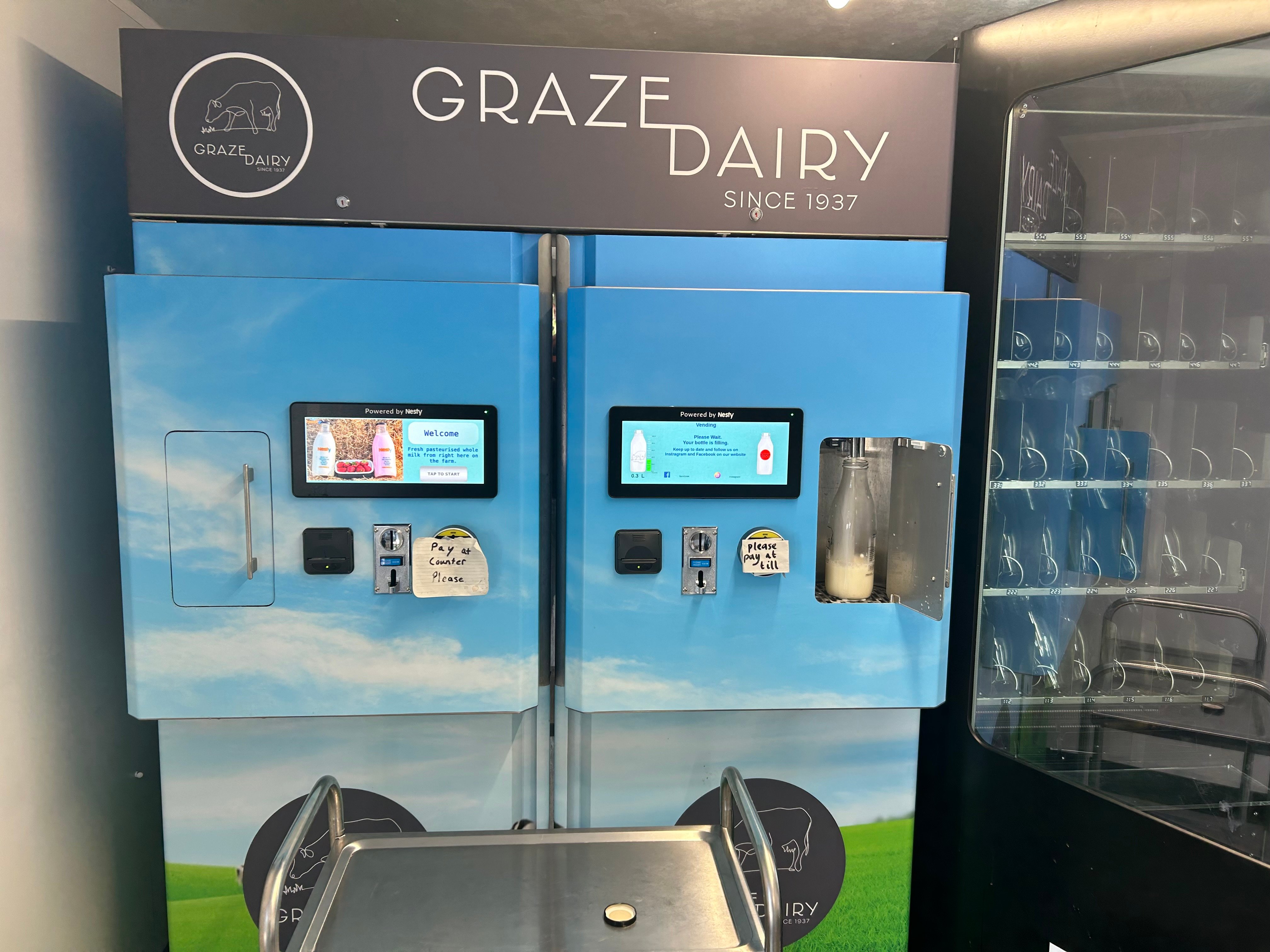 The vending machine in the shop