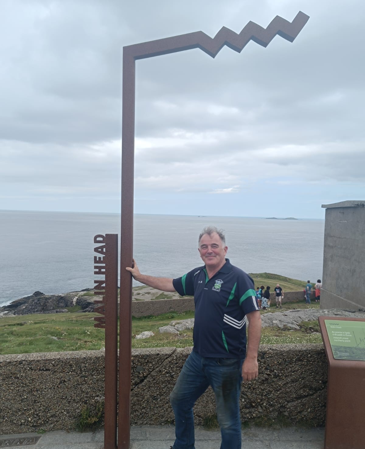 At the start of his journey at Malin Head Source: Pat Murphy