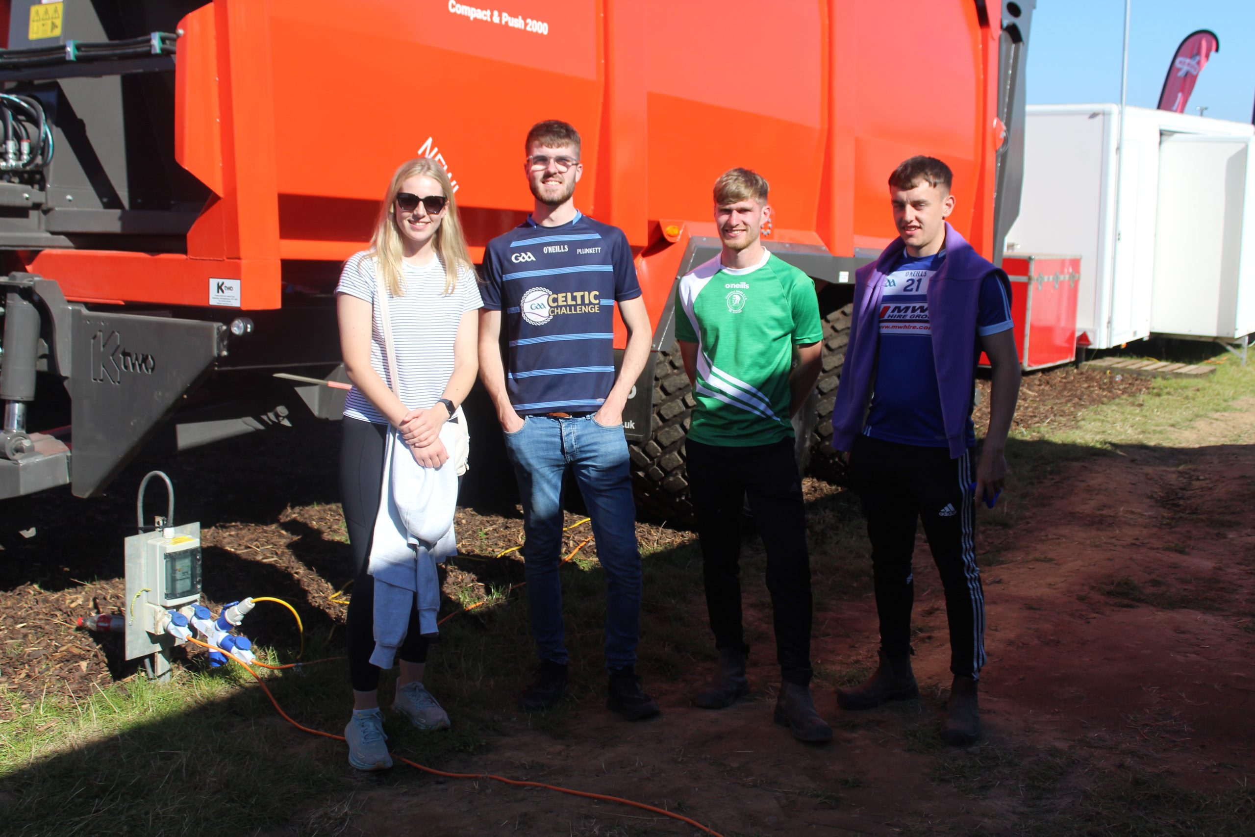 Enjoying their visit to the 2024 National Ploughing Championships: Laura Landers, Ballysaggart, Co. Waterford; Gavin Hayes, Clonea, Co. Waterford; Darragh Murray, Nenagh, Co. Tipperary and Jamie Kelly, the Swan, Co. Laois