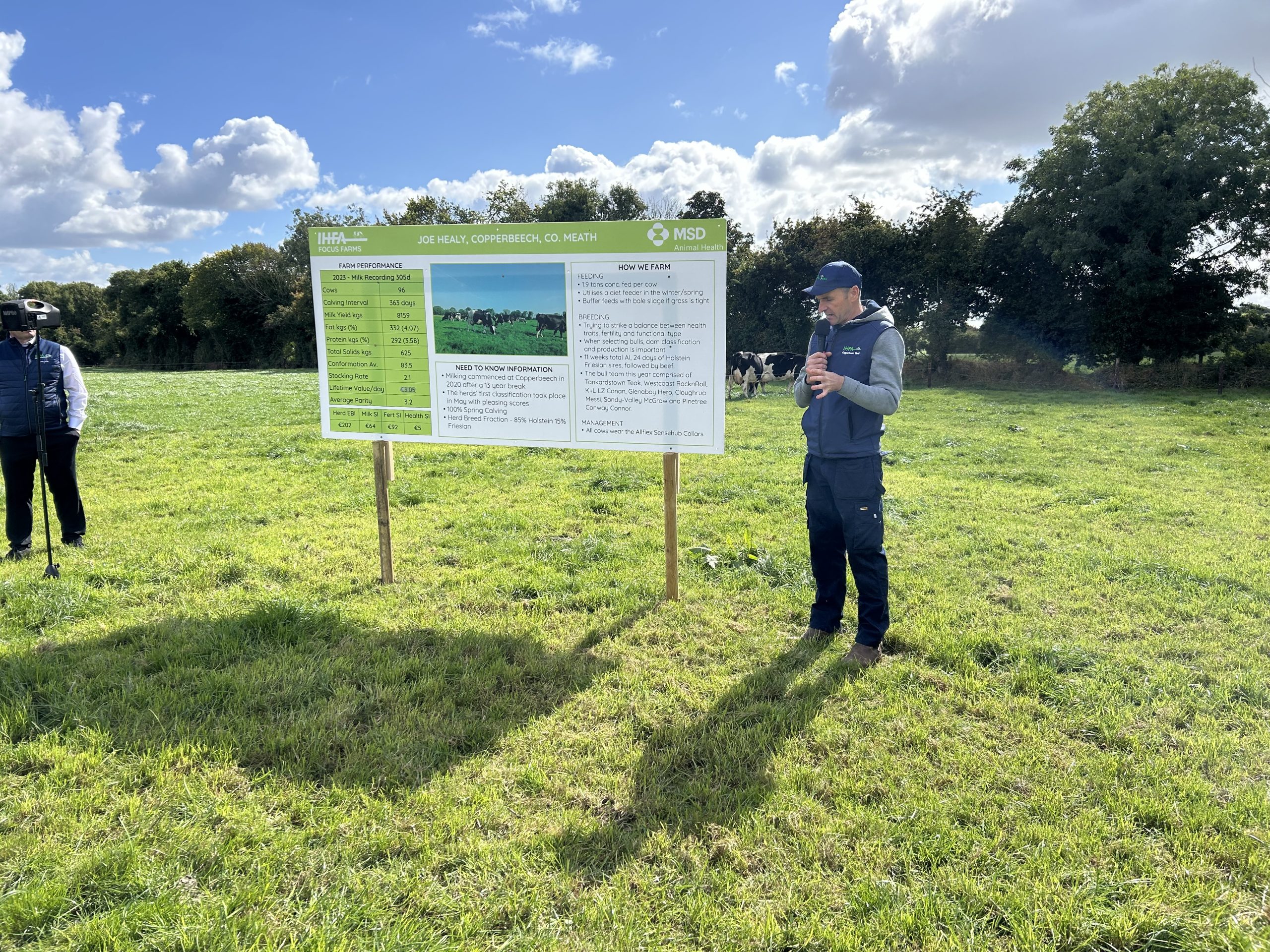 Joe Healy talking at the open day