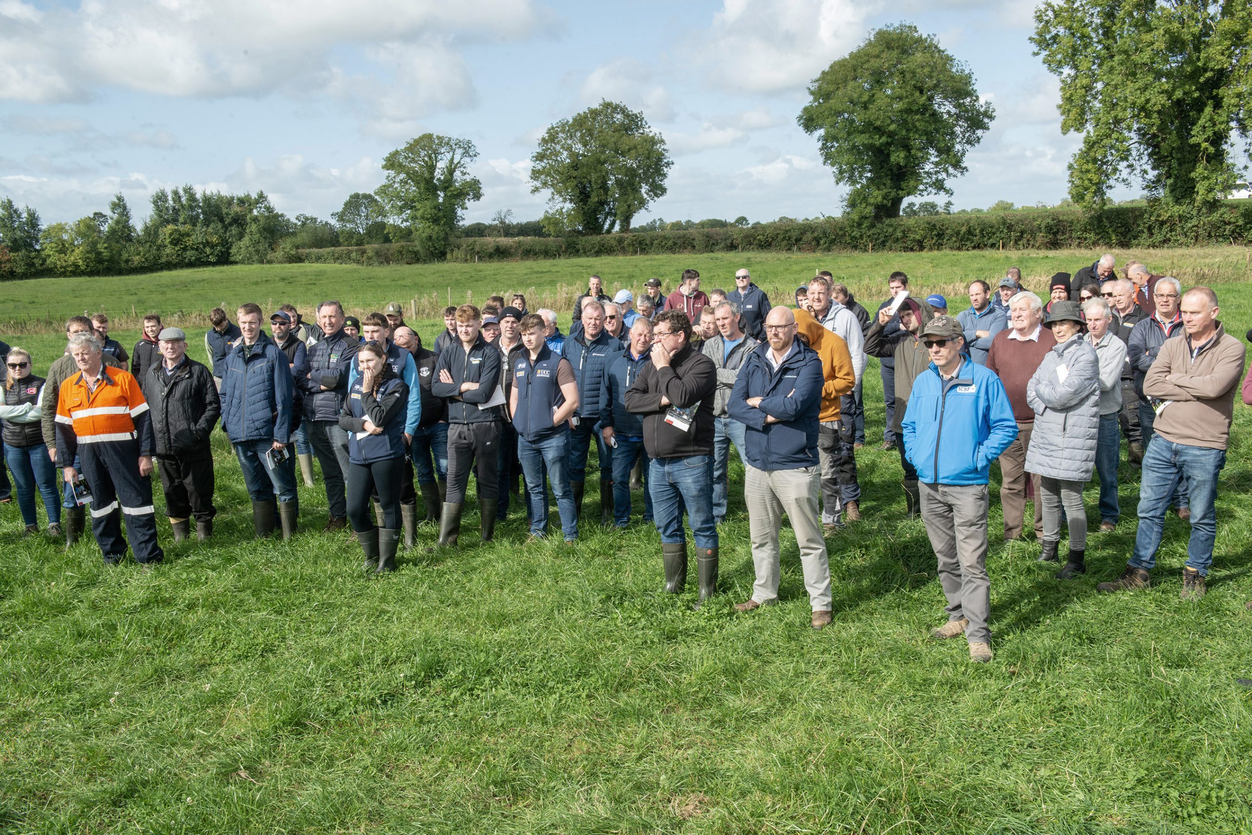 Dairy farmers at the NDC &amp; Kerrygold Quality Milk Awards Farm Walk and Seminar. Image Source: O'Gorman Photography