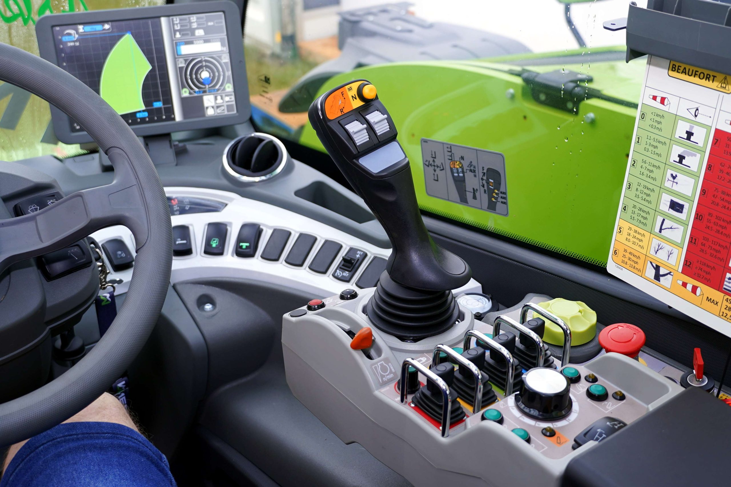 The machine will only operate when the joystick is being held