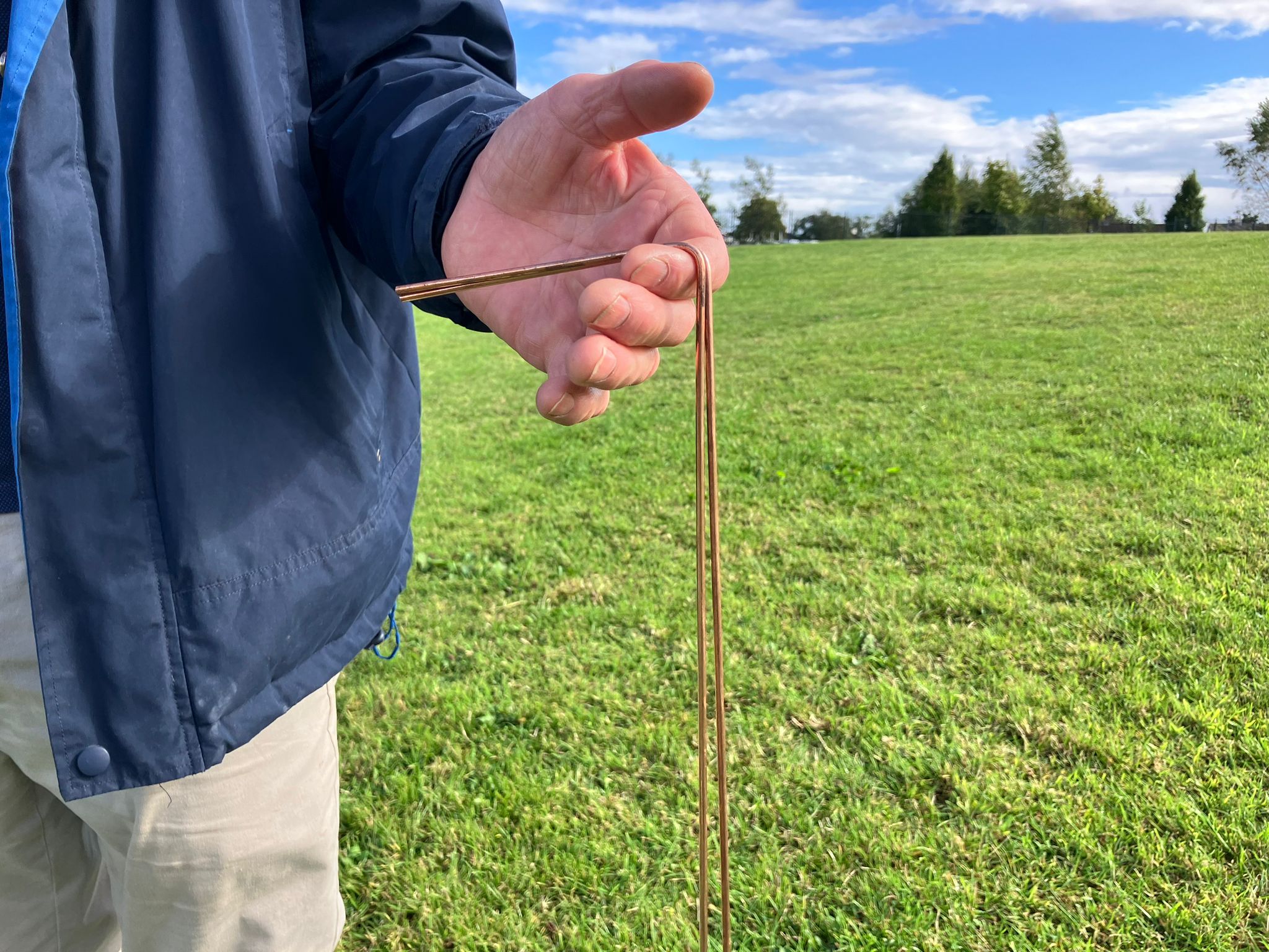 Copper rods used for divining