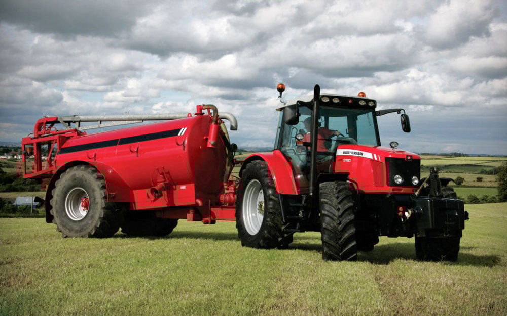 The MF 5450 produced 103hp and is shown here with standard bonnet