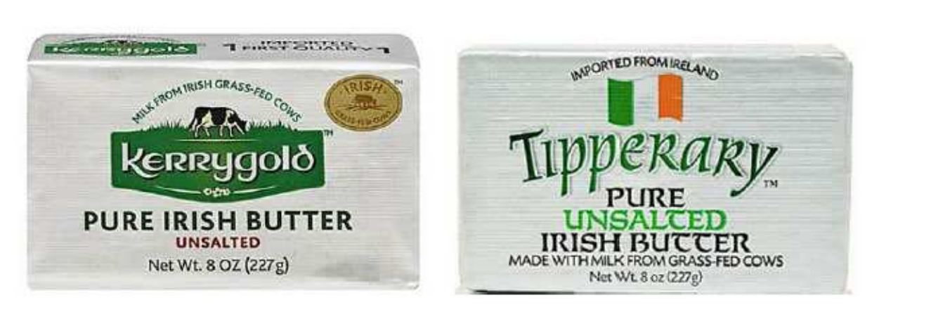 The butter packages at the centre of the case.