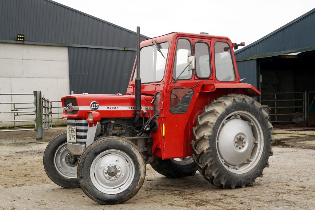 Equipped for short freezing Scandinavian   days this Massey Ferguson 135 will make light work of Irish winters