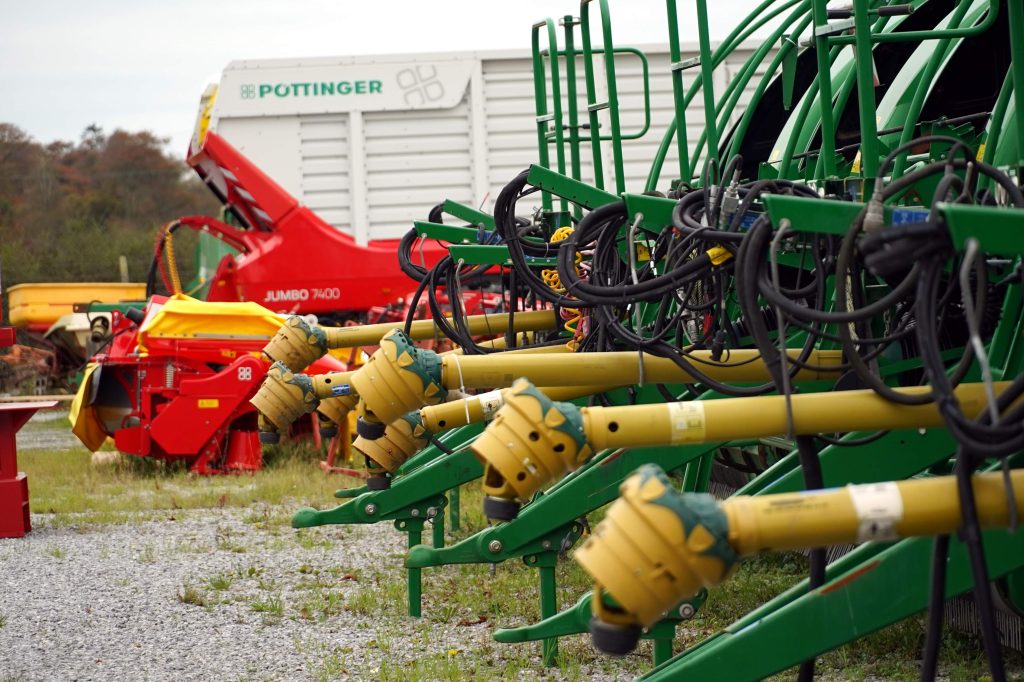 A well-stocked yard of farm equipment is soon to be joined by Merlo telehandlers