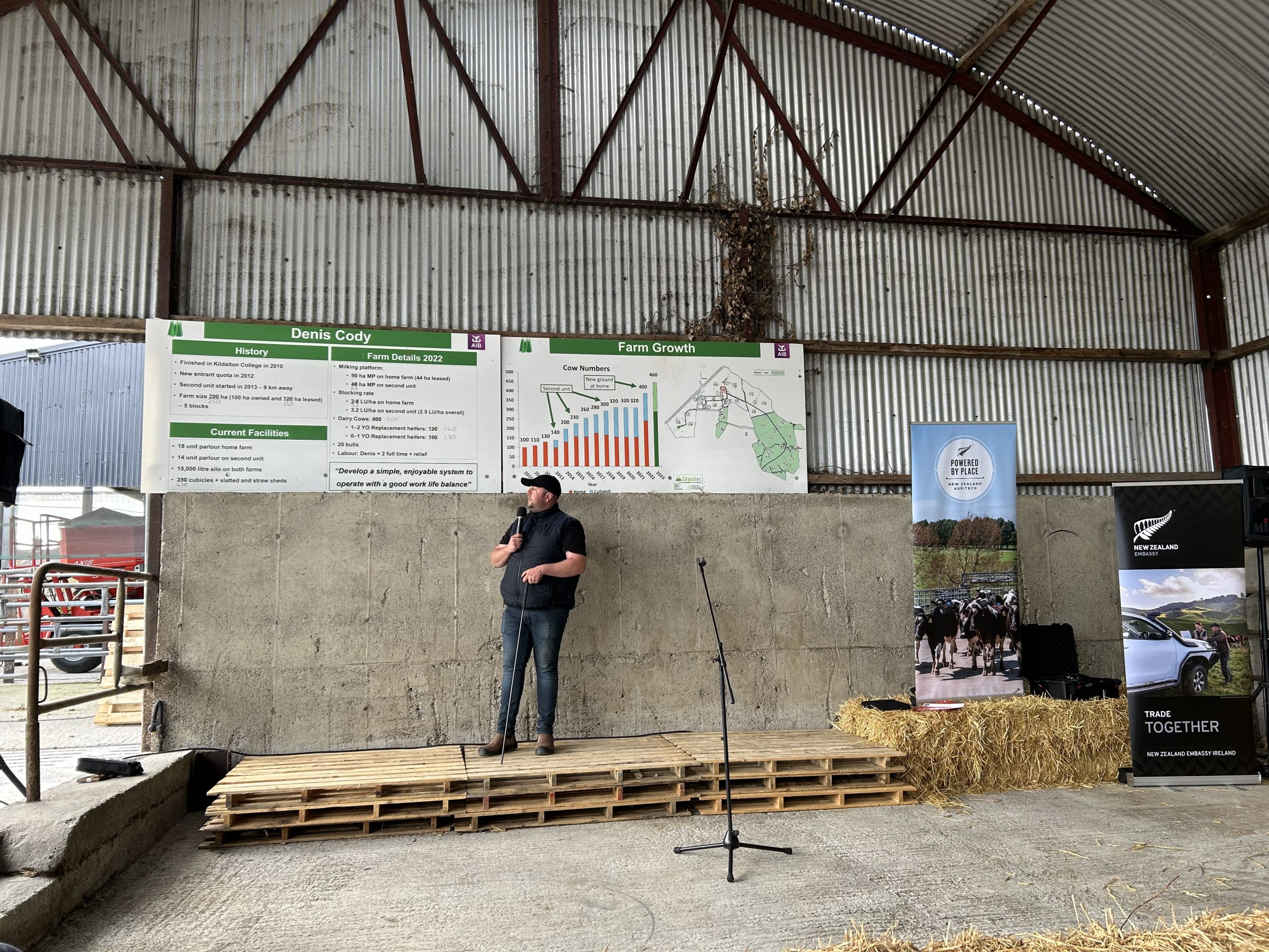 Denis Cody speaking at the event
