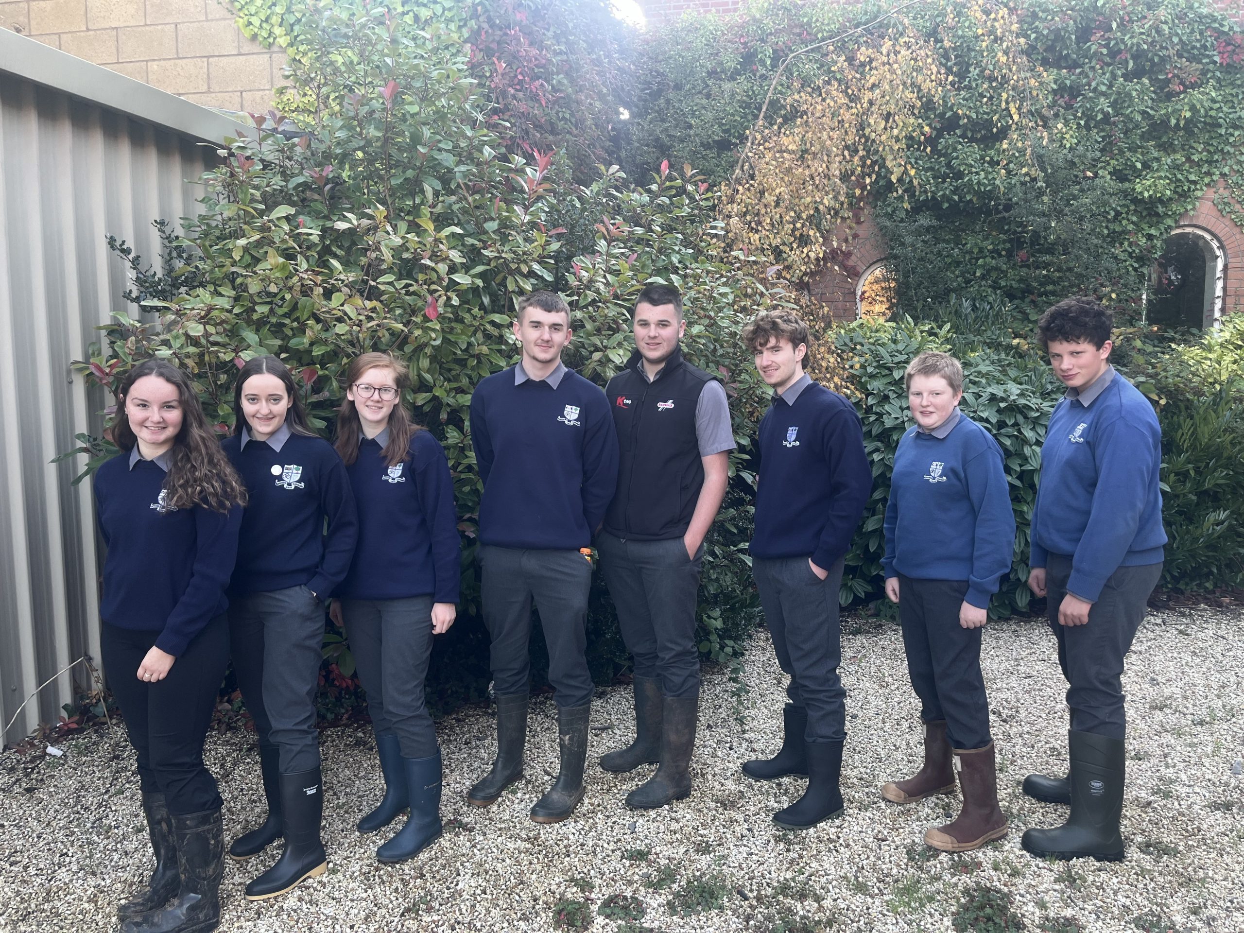 Students at Mountmellick Community School participated in the Wear you Wellies to School' campaign organised by Laois Macra to mark World Mental Health Day