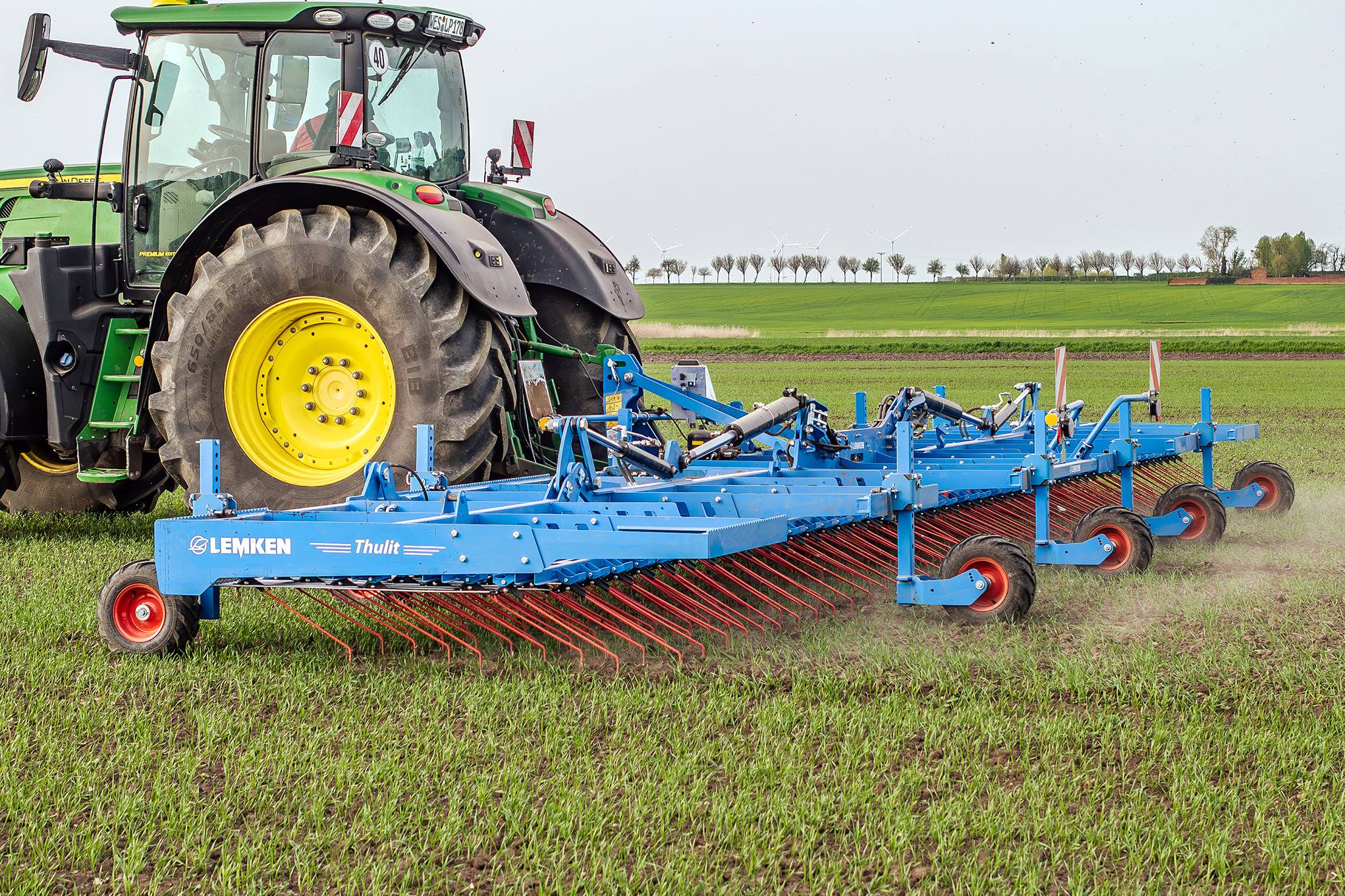 With a 12m working width tractor passes are greatly reduced