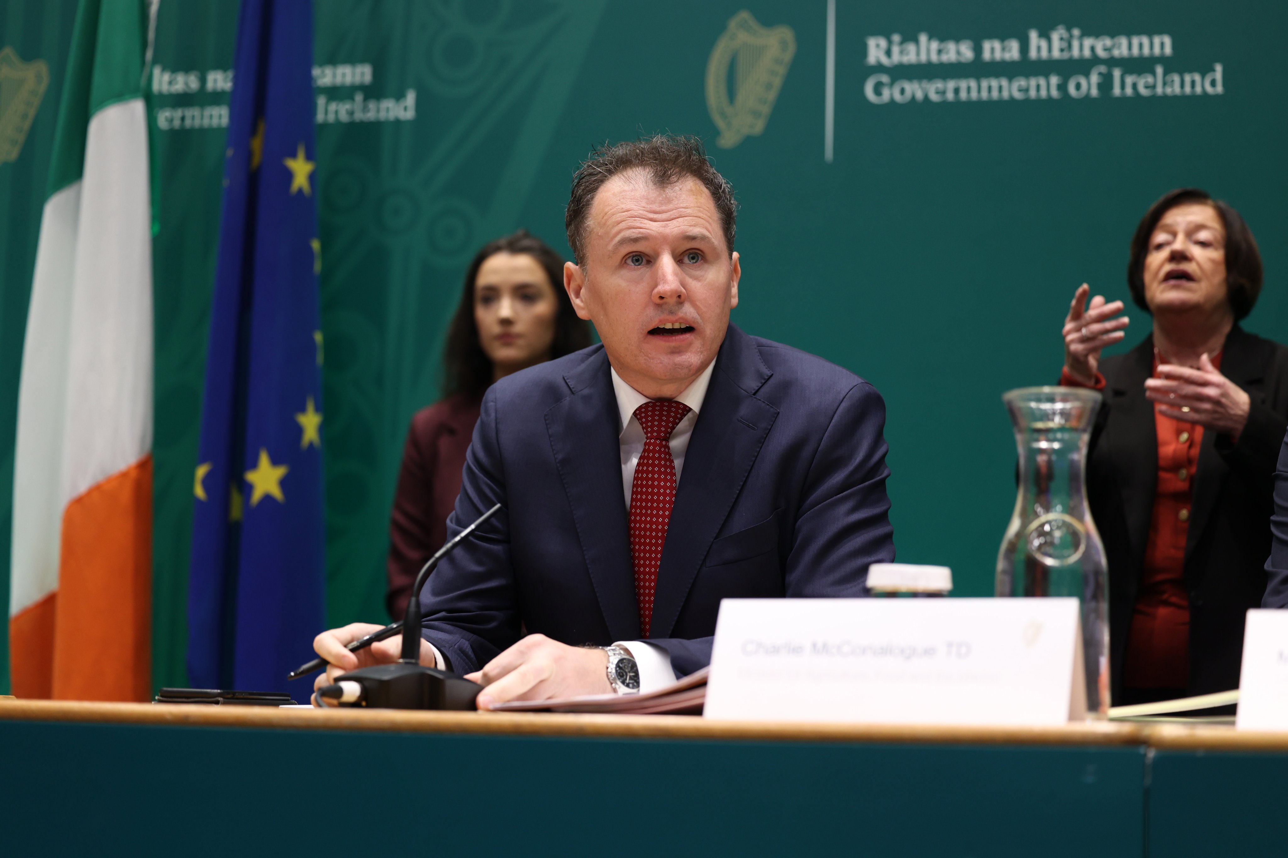 Minister McConalogue speaking at the post-Budget 2025 press conference today