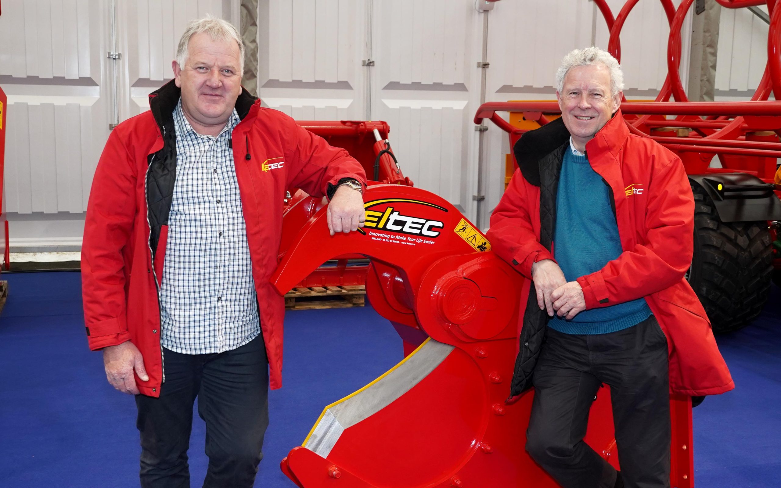 (L-r:) Joe Fenlon and Thomas Sheedy, founder of Keltec, report a busy show with plenty of interest in the products