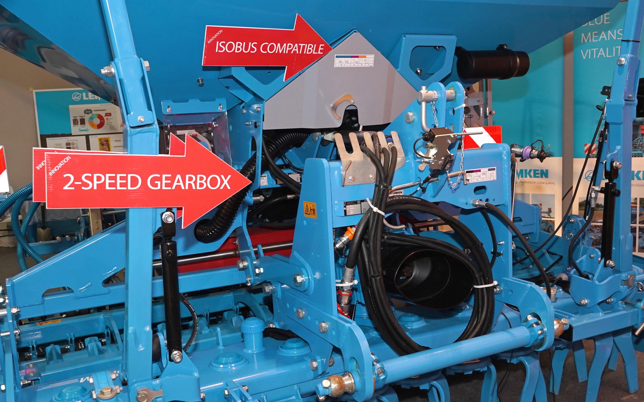 There is a new two-speed gearbox and the unit is suitable for tractors of up to 240hp