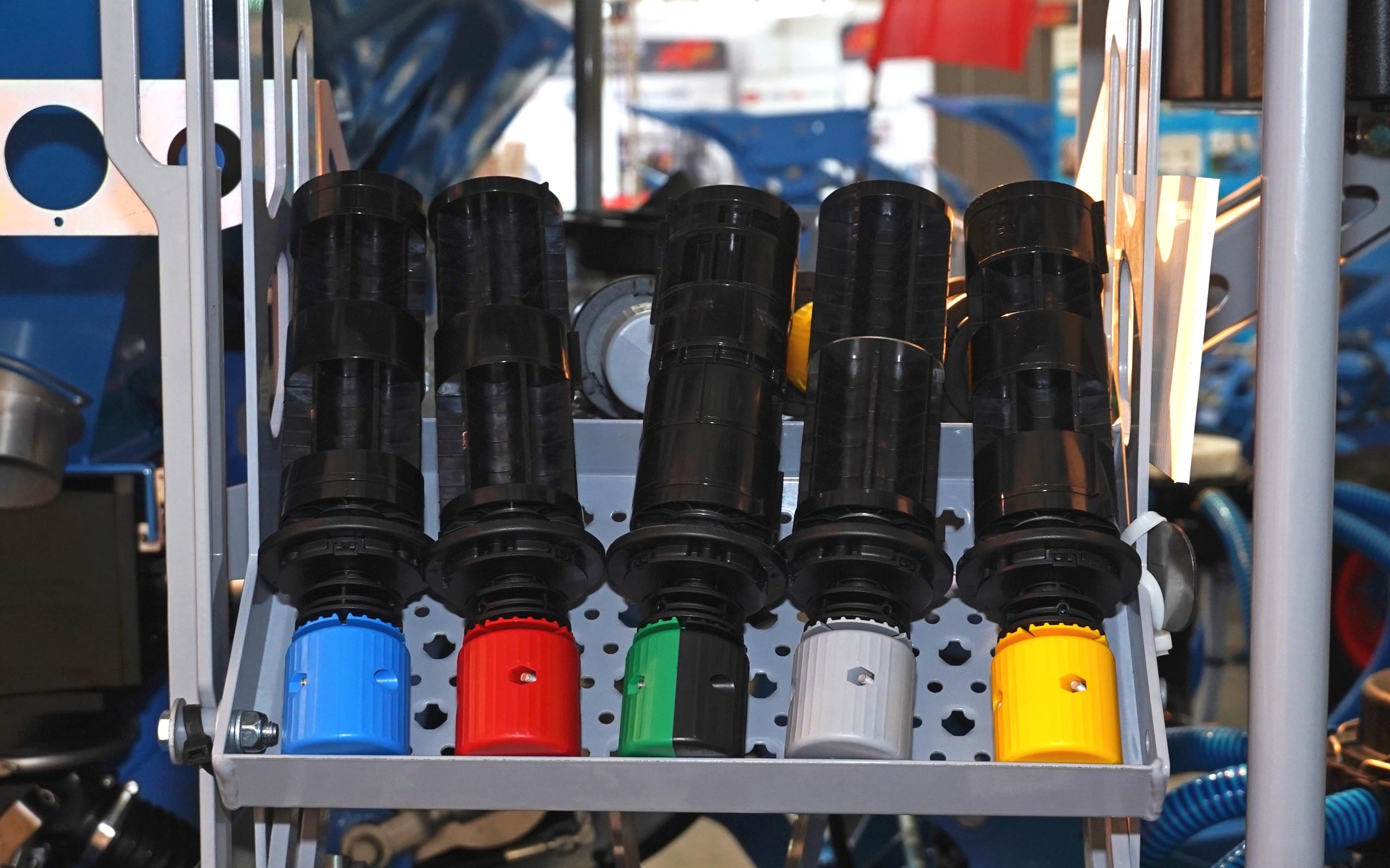 The colour-coded seed metering cartridges are now the same across the Lemken drill range