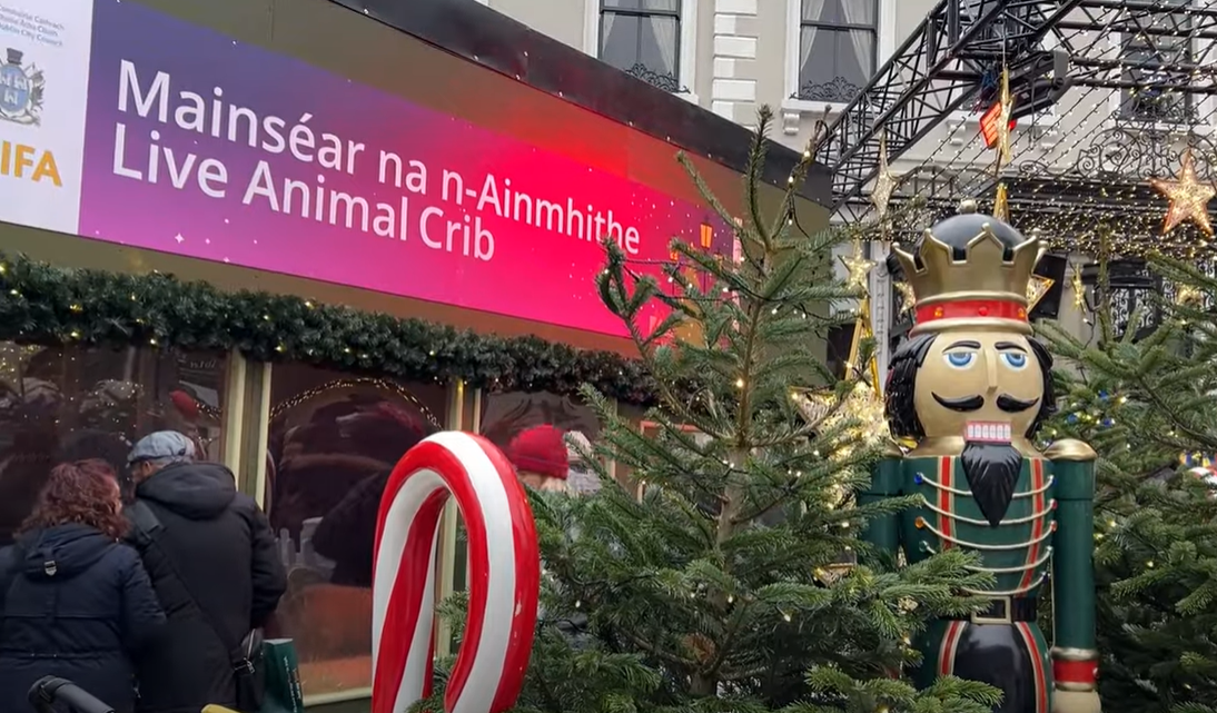 The live animal crib last year at the Mansion House in Dublin