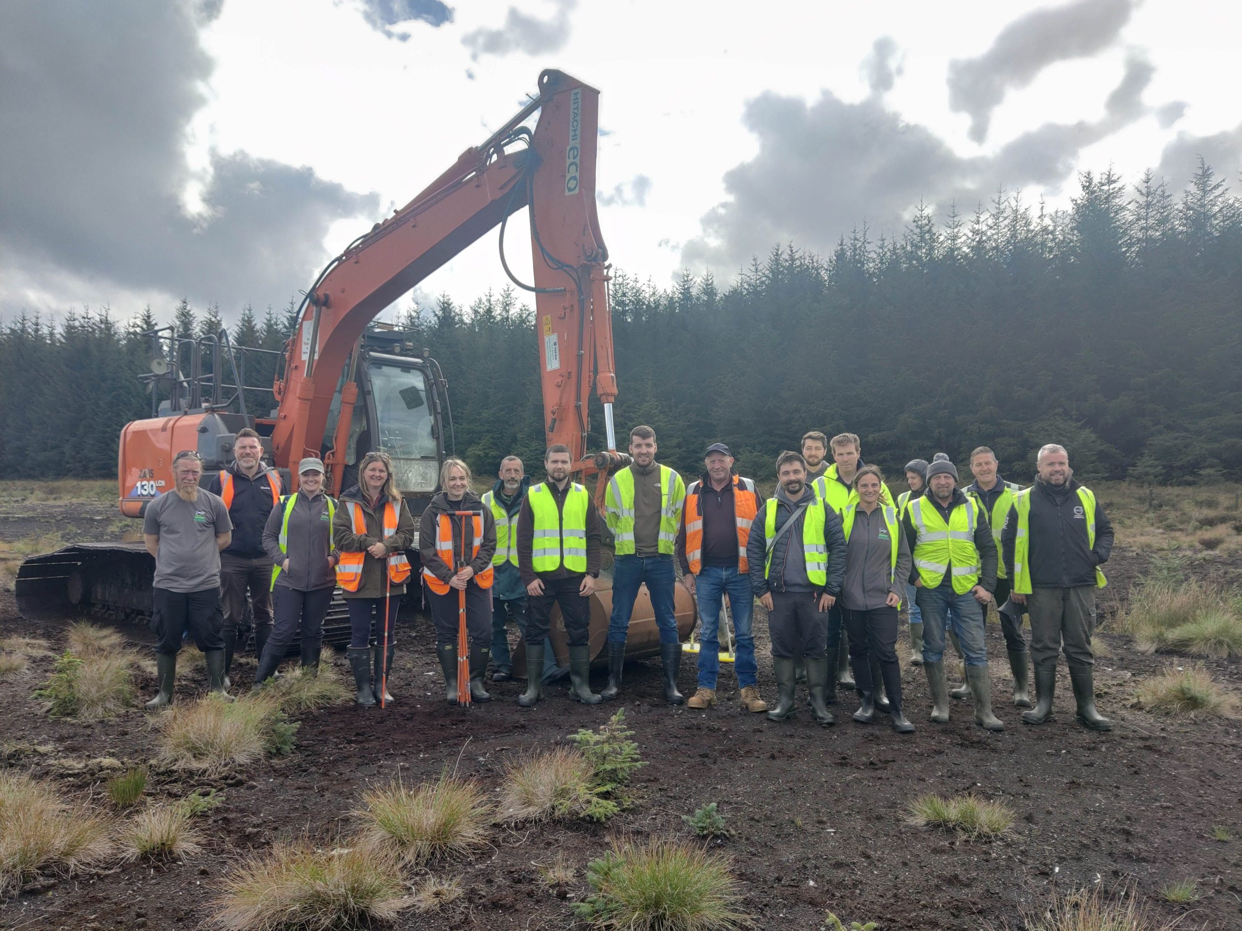 Participants on the peatland restoration training course. Image source: Ulster Wildlife