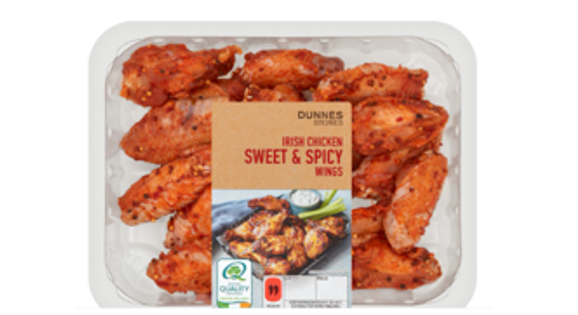 Recalled Dunnes Stores Irish Chicken Sweet &amp; Spicy Wings. Source: FSAI