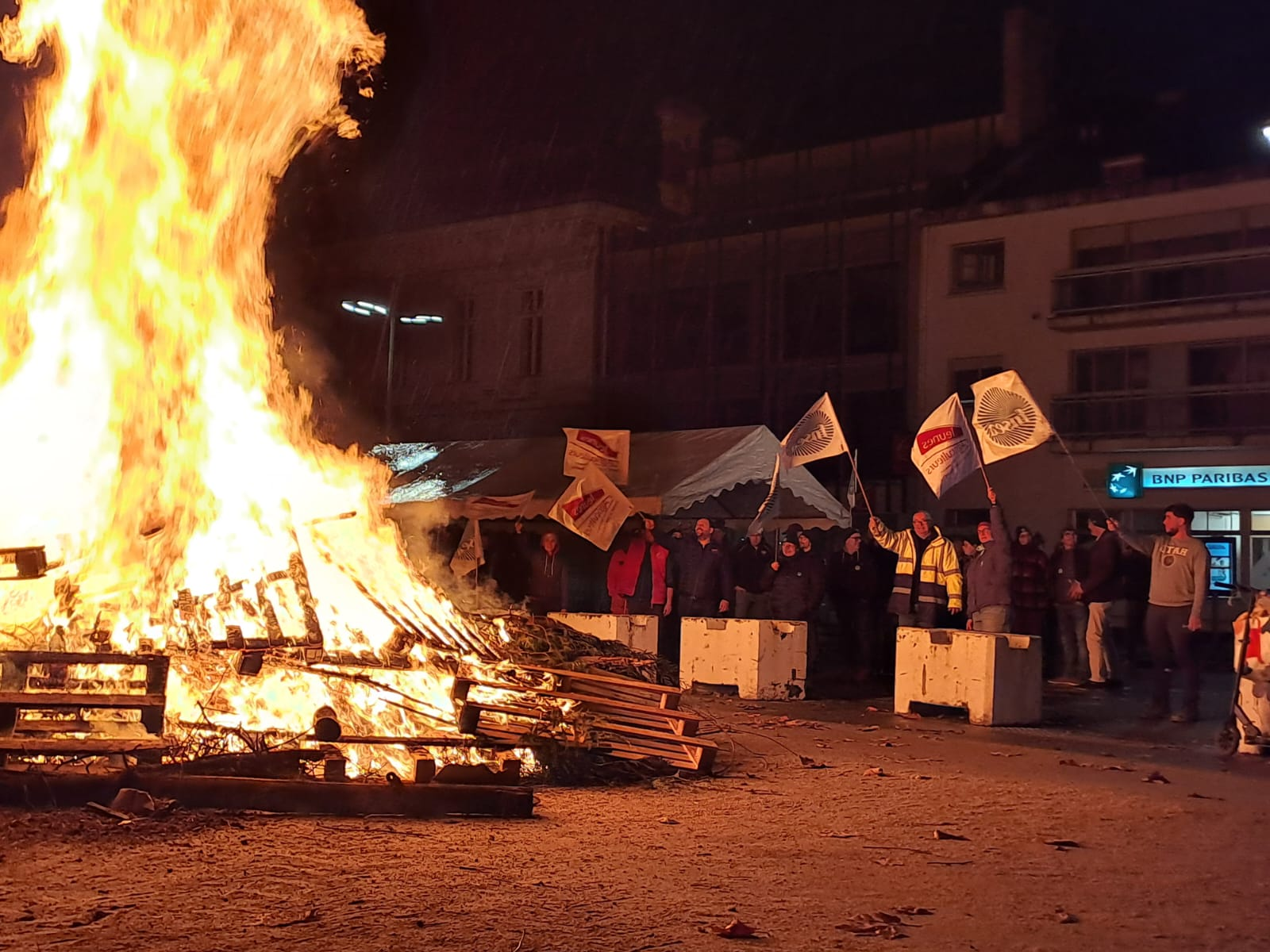 French farmers protesting against Mercosur this week. Source: La FNSEA, X