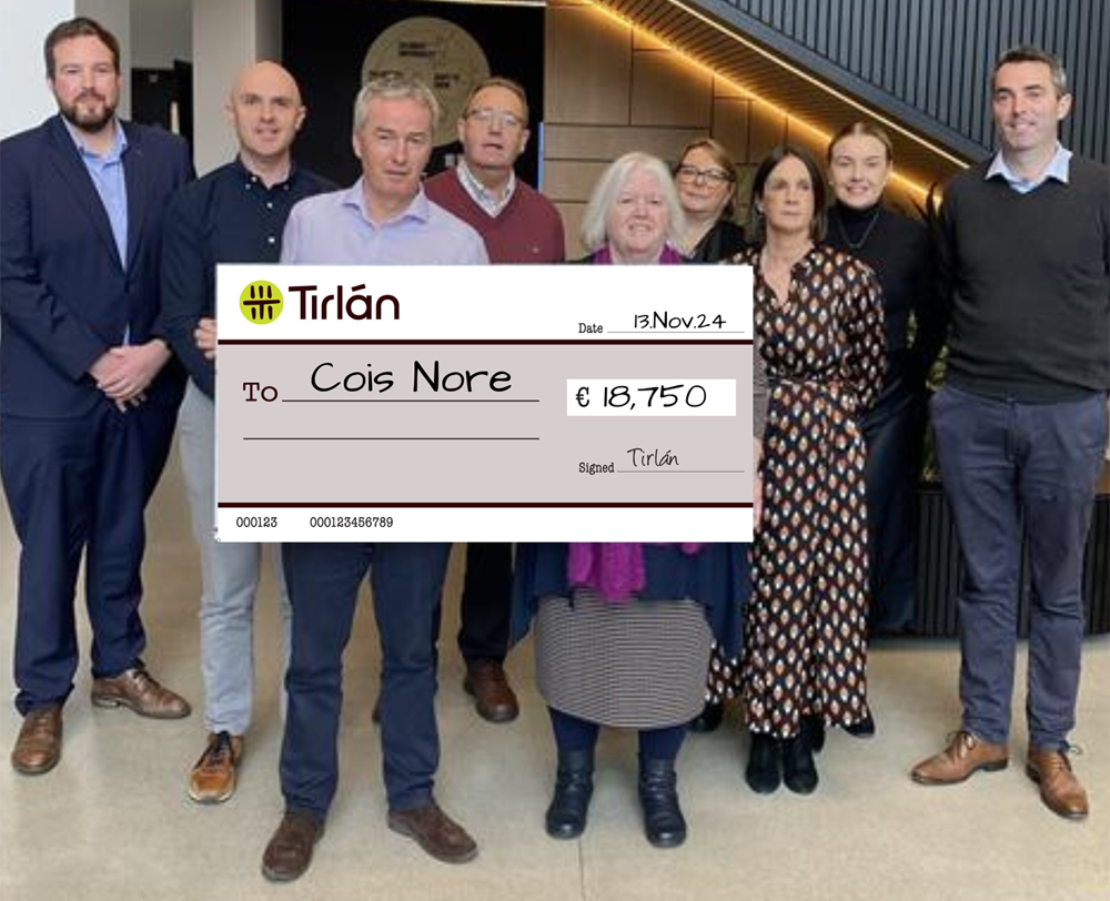 L-r: Edward Elder, Kieran Fitzgerald, Jim O’Neill (Tirlán),&nbsp; Brian Tyrrell and Mary Dolan (Cois Nore), Philip McCabe, Barbara Brown, Lisa O’Rourke and Sinead O’Sullivan (Tirlán)