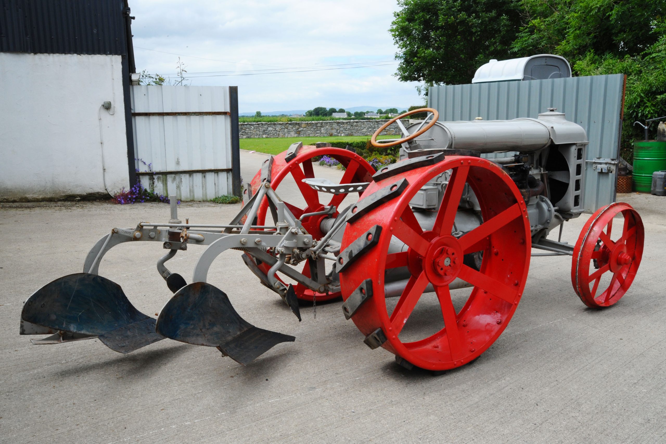 An early Fordson with Sherman Brothers plough