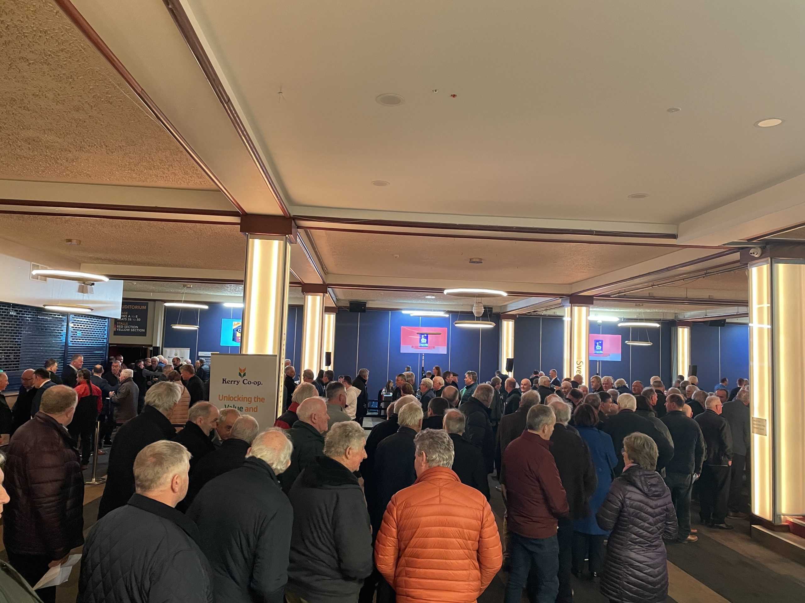 Kerry Co-op shareholders arriving for the vote in the INEC