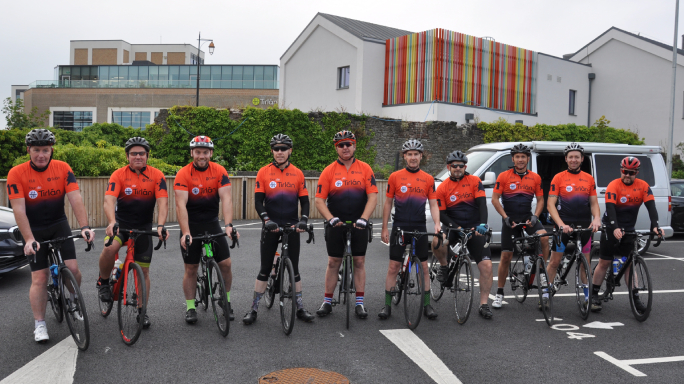 Over 60 cyclists from Tirlán got on their bikes in a bid to raise over €75,000 for charity. Source: Tirlán