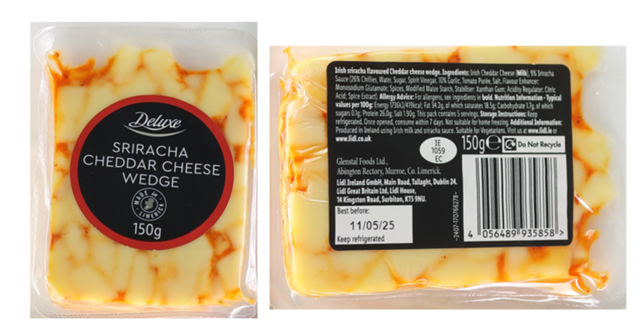 The implicated batch of cheese. Source: FSAI