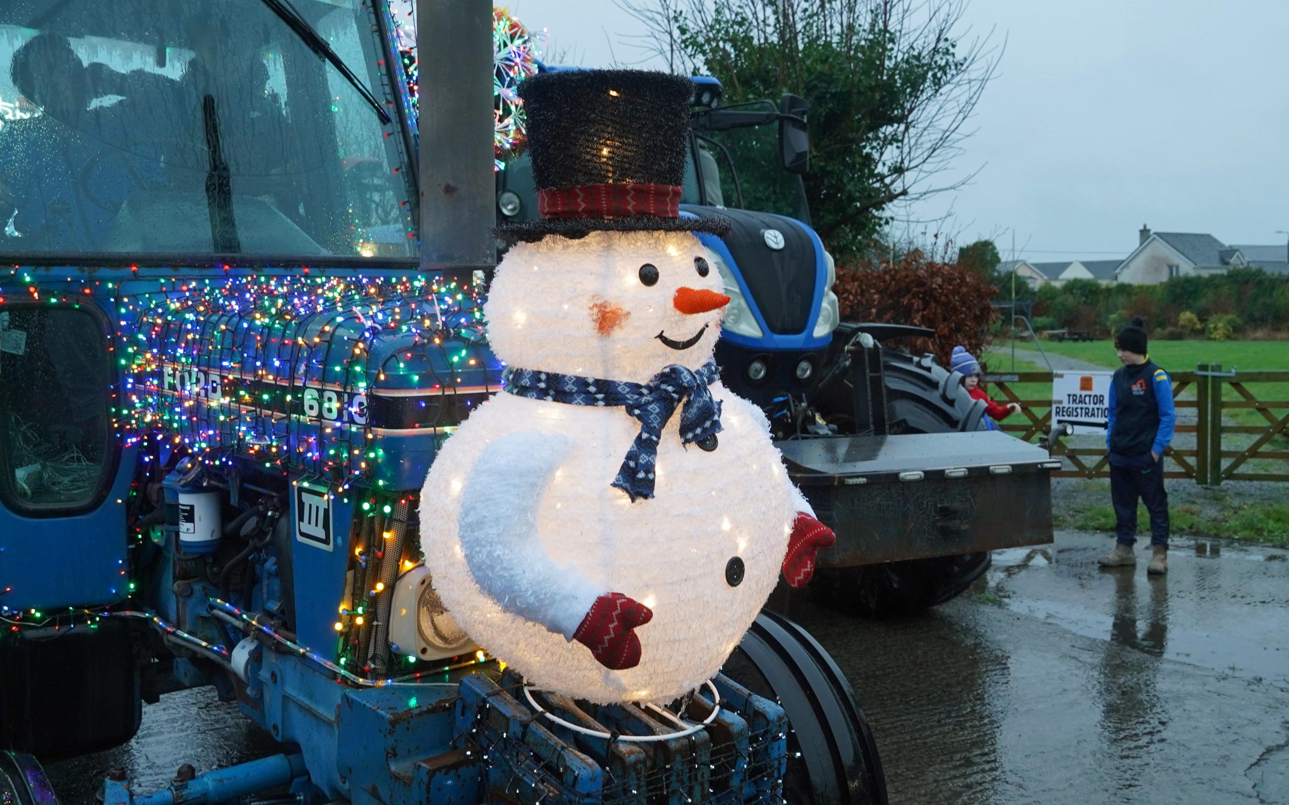 The cheer of Christmas was suitably expressed by the decoration on this Ford 6810