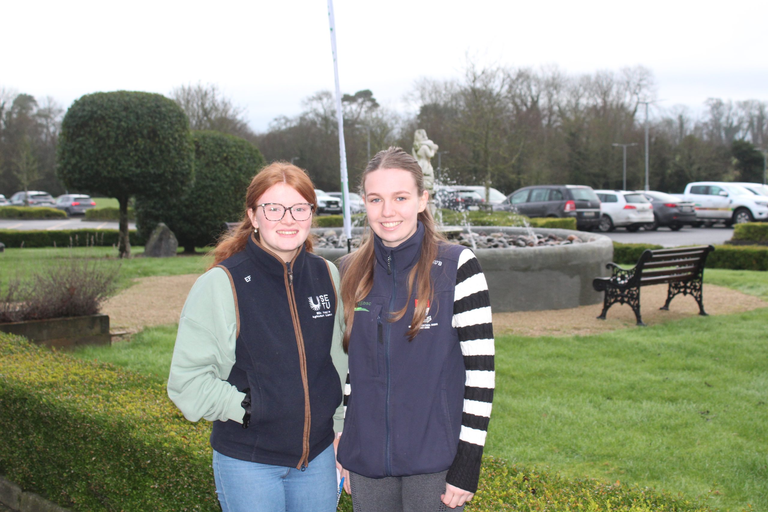 Attending the 2025 National Tillage Conference (l-r): Ella Feenane and Kelly O'Brien, agricultural science students at Waterford SETU