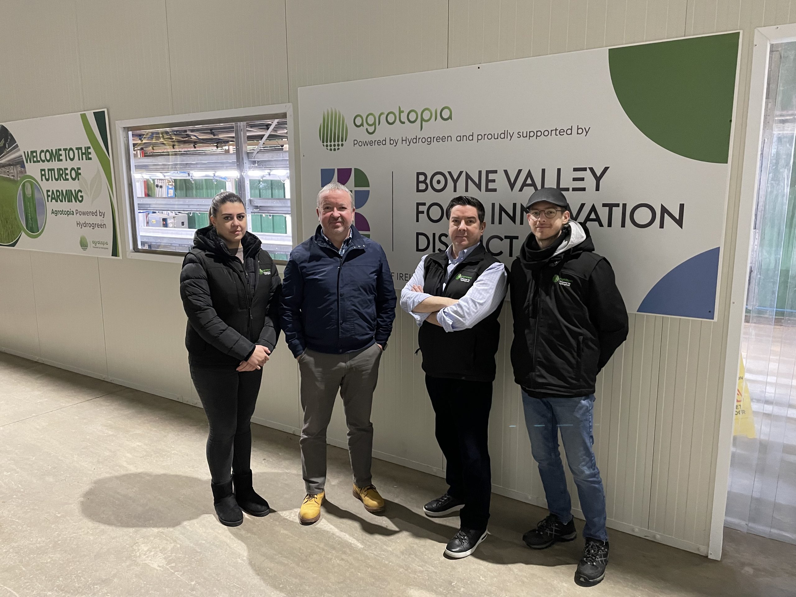Alissa Handanovic, Agrotopia; Gary O'Meara, Meath Enterprise CEO; Fiore Macari, Agrotopia MD; Dante Macari, Agrotopia