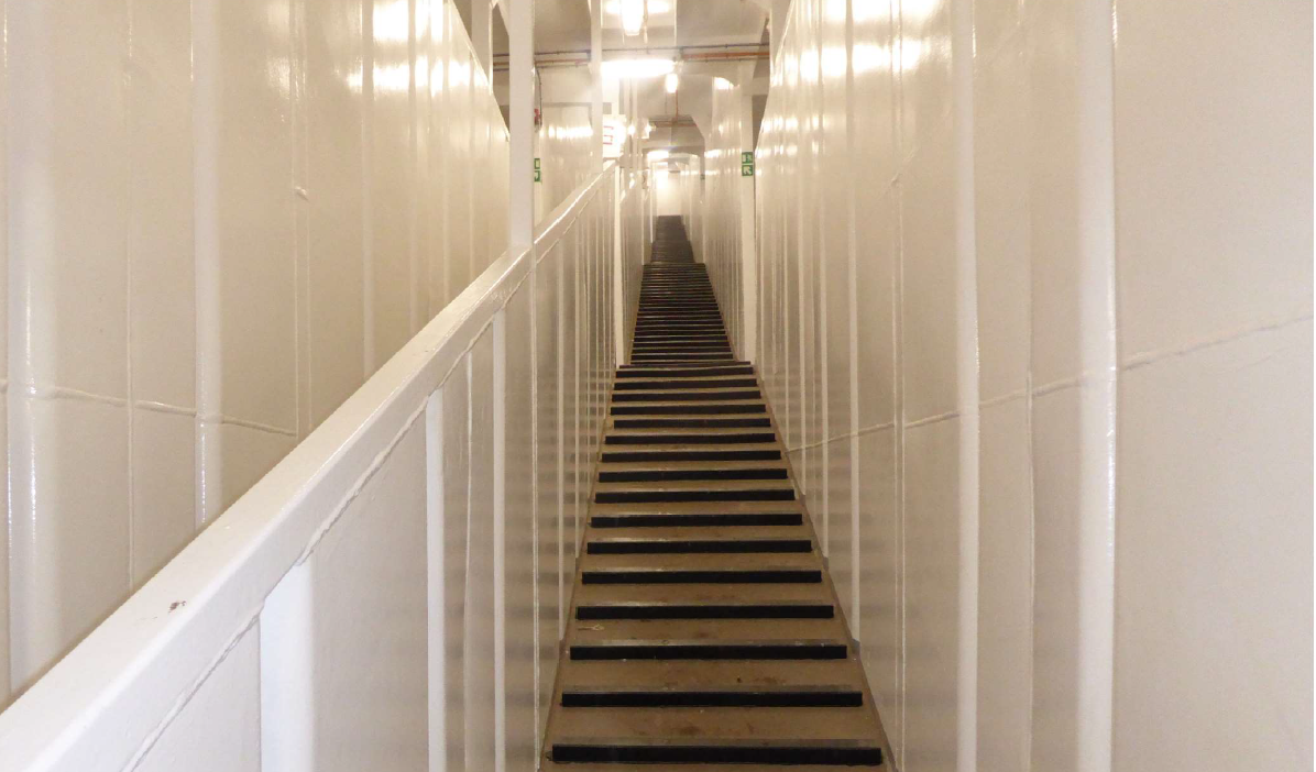 The ramps to each of the decks
