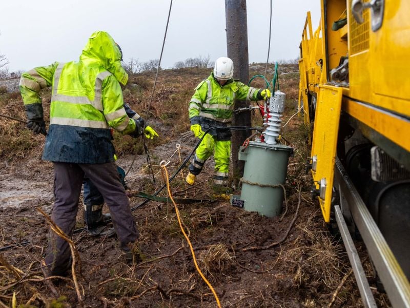 ESB crews repairing power lines Source: ESB Networks