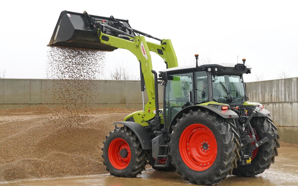 The front end loader is seen as an integral part of the Axos 3 range
