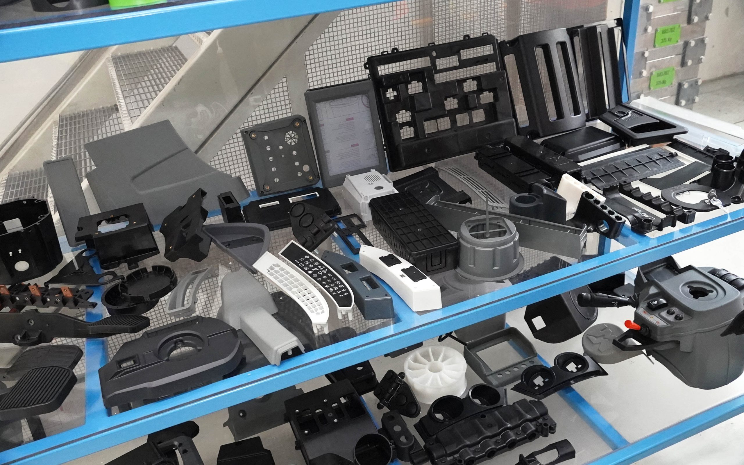 Just some of the plastic components made by Merlo using its own moulds