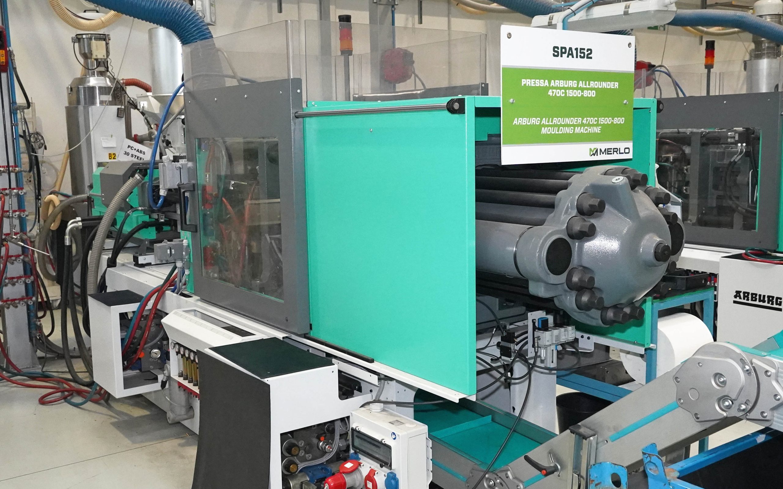 One of the many injection moulding machines that produce a wide variety of components
