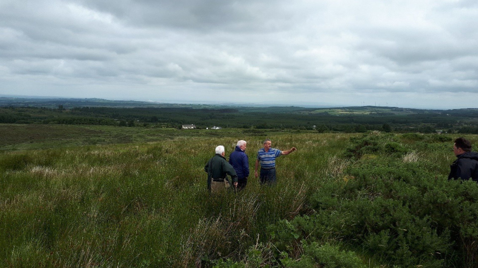 Fergal Monaghan talks to farmer Dennis Hayes about progress in the scheme