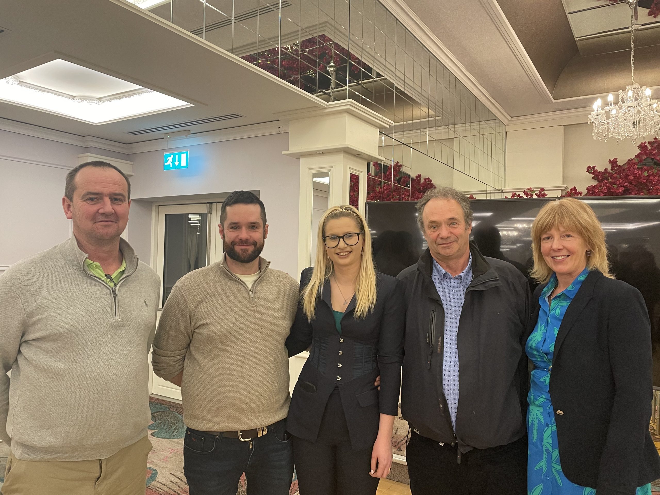 (L-R) John Crowley, Nick Cooke, Louise Crowley, Tom Cooke and Peggy Cooke