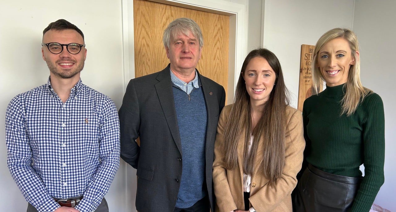 L-R: Ross Murray, Edward Adamson, Ellen Moorehead, and Carla Lockhart MP