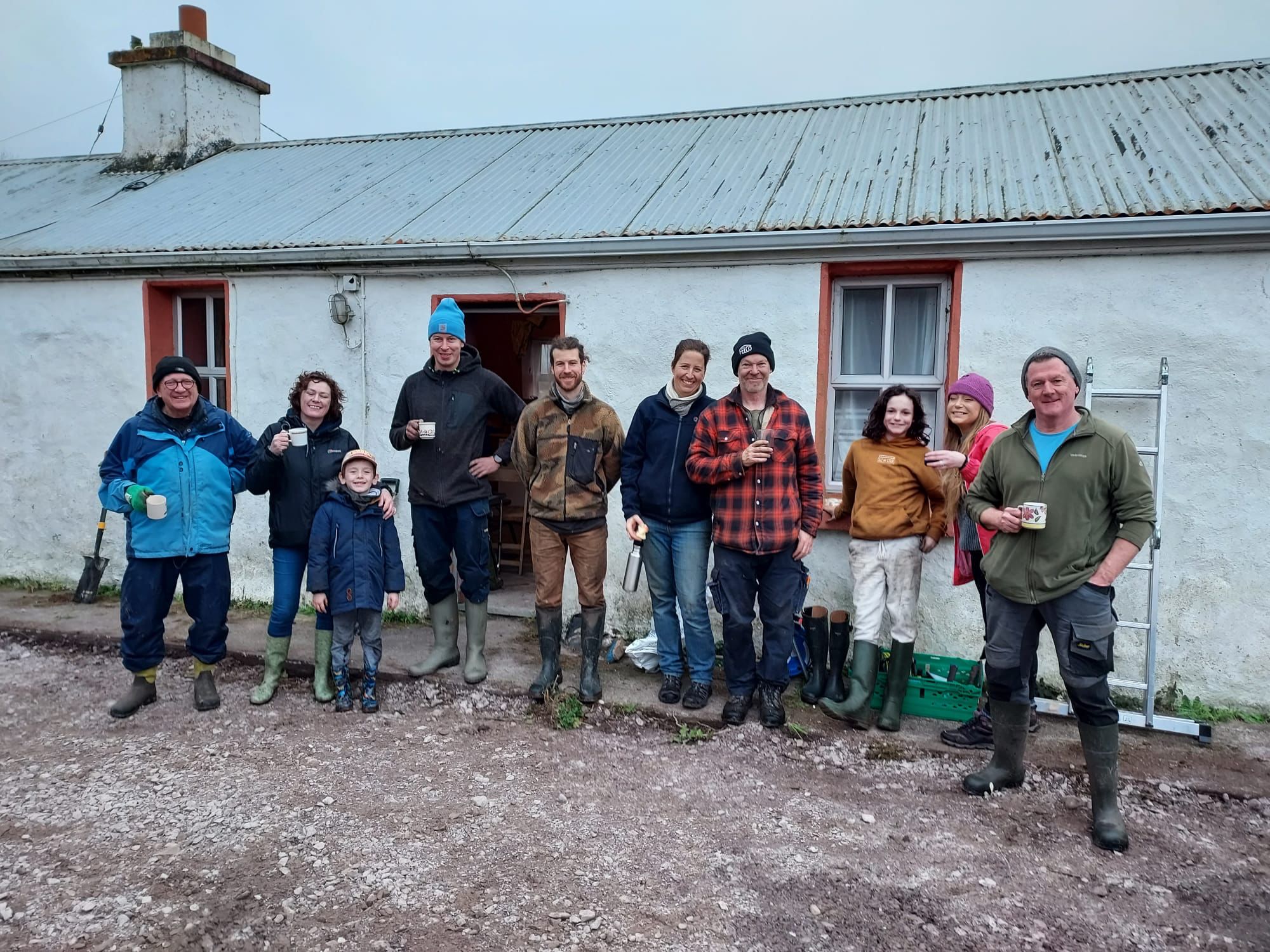 Local Roots Kerry volunteers on the first day planting on its demonstration site