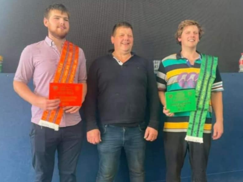 Pictured L-R: Luke, Mark and Aaron Magee at the Balmoral Show in 2023