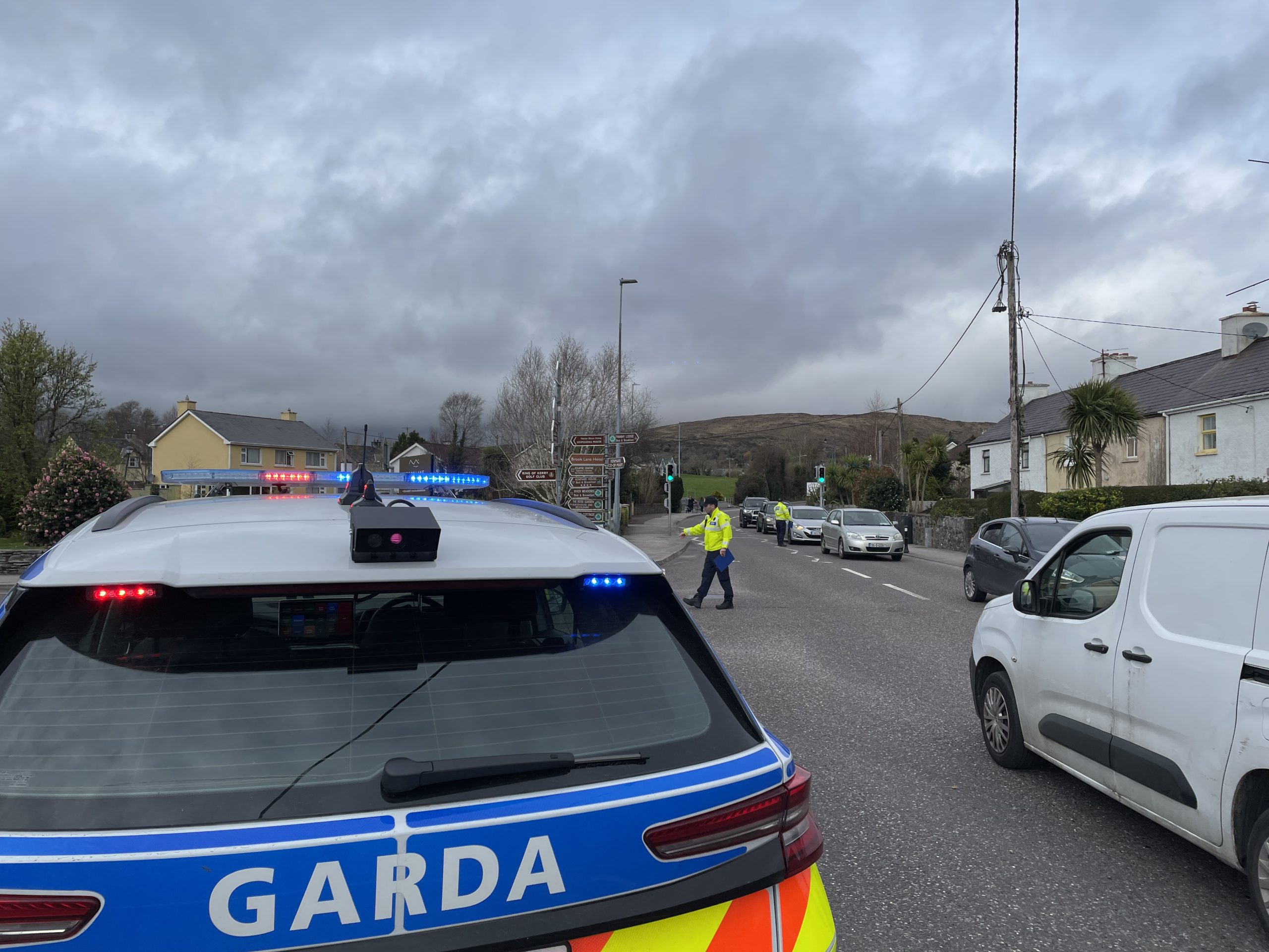 Garda checkpoint in Kenmare