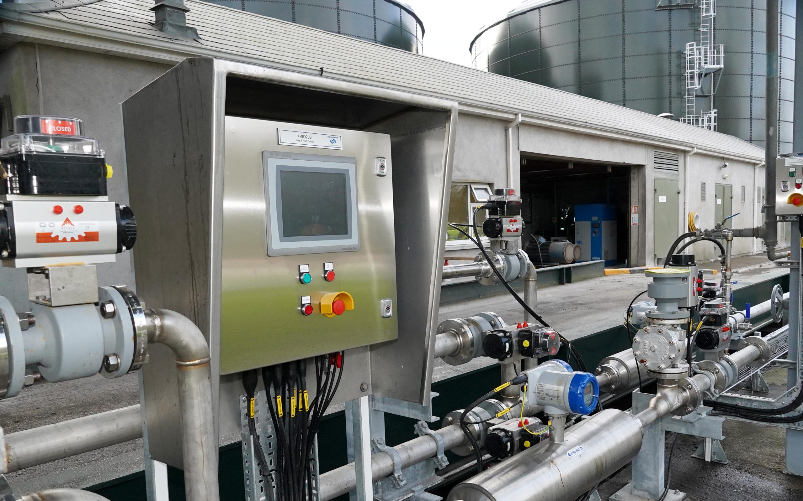 The new installation includes the tanks and associated consoles and pipework